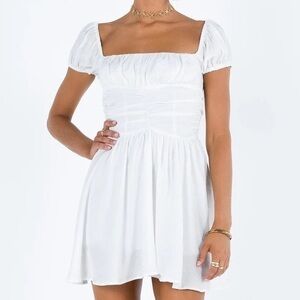Princess Polly White Petal Mini Dress Sz.8 NWT!